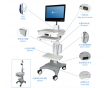 移動查房車醫(yī)用電腦推車醫(yī)生護理工作站一體機無線智能信息化電池